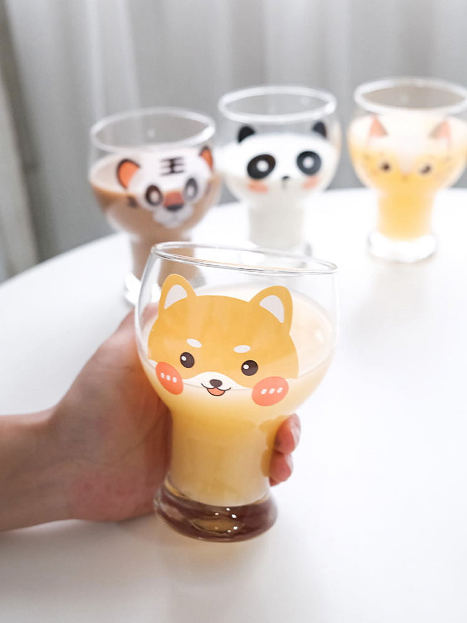 Cute beer mugs coffee tea glasses drinking glasses coffee glass double wall  insulated glasses bear cat mug cup