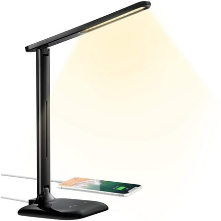 LED Desk Lamp, Eye-caring Table Lamp, Desk Light with USB Charging 