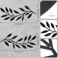 thumbnail image 4 of 40*16cm suministro nacional transfronterizo 2 uds decoración de pared de hoja de Metal rama de vid de olivo hoja arte de pared herrajes artesanías para el salón, 4 of 5