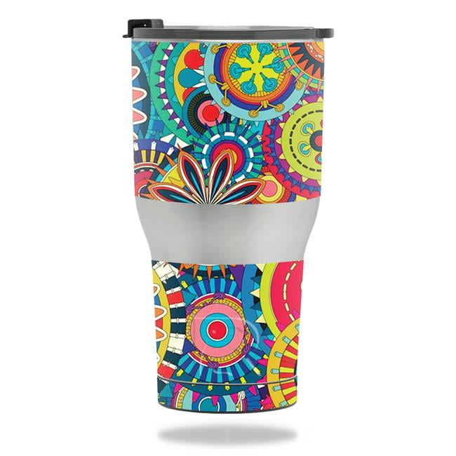 MightySkins RTTUM3017-Flower Wheels Skin for RTIC Tumbler 30 oz 2017 ...