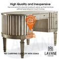 thumbnail image 6 of LAVANE 18 inch / 45cm Wooden Furniture Legs, Set of 4 Solid Wood Carved Geometry Unfinished Replacement Bun Feet with Mounting Plate & Screws for Sofa Cabinet Couch Table TV Stand, 6 of 7