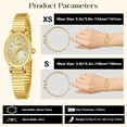thumbnail image 2 of Gold Watches for Women Easy Read Ladies Quartz Wrist Watch with Stainless Steel Expansion Band Waterproof Watch Gift for Woman, 2 of 9