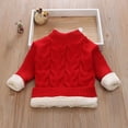 thumbnail image 2 of Gaexia Girl Sweaters,Bow Sweaters,Autumn and Winter New Children's Sweater Boys Crewneck Sweater Girls Thick and Fleece Bottom Pullover Low Neck Sweater, 2 of 4