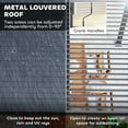 thumbnail image 3 of CoSoTower Pergola à Lames 10 Pieds x 10 Pieds avec Toit en Métal Ajustable et Cadre en Aluminium, Pavillon Extérieur à Toit Rigide avec Système de Drainage, 3 of 7