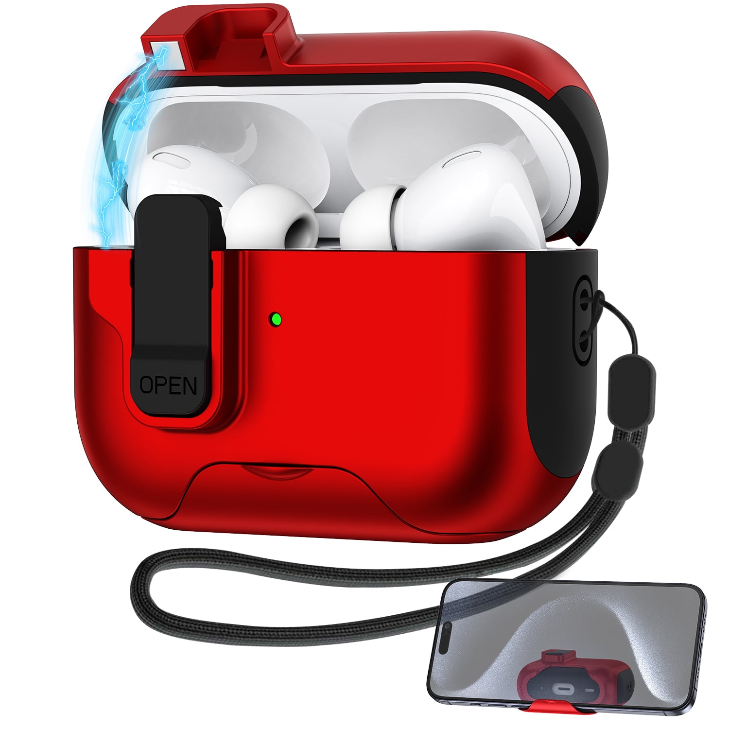 Case for Airpod Pro Case Cover with Lock, Compatible with Airpods