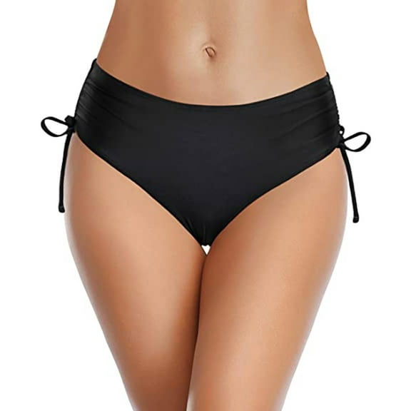OSFVNOXV Womens Swimwear Bottom ,Low Rise Side Drawstring Swim Brief Swimwear Bikini Bottom