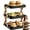 Black, variant on Multi-Layer Foldable Dish Storage Rack, Multifunctional Vertical Plate Organizer for Cabinet, Compact Prep Tray & Vegetable Plate Holder
