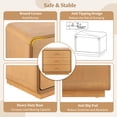 thumbnail image 4 of Noble House Modern 3-Drawer Nightstand, Curved-Edge Bedside Table with Thick Base,Natural, 4 of 7