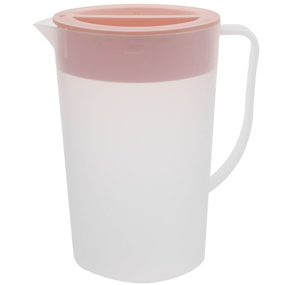 Jarra de jugo de agua fría resistente al calor de 1.6L con tapa (rosa)