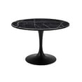 thumbnail image 2 of Colfax Black Marquina Marble 5-Piece Dining Set with Charcoal Chairs, 2 of 7