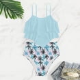 thumbnail image 2 of Swimming Suit for Girls 13-14 Years Girls Swimsuit 2 Piece Bikini Set Tiered Ruffled Bathing Suit Adjustable Straps Girls' Swimwear, 2 of 3