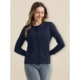 thumbnail image 5 of Women's Crew Neck Button Down Long Sleeve Cardigan Sweater, 5 of 5
