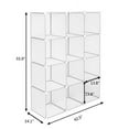 UBesGoo 12Cube Storage Organizer, DIY Modular Plastic Storage Cube