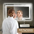 thumbnail image 7 of Bathroom Mirrors 60x28 Inch Frameless LED Bathroom Mirror,Smart Mirror,Wall Mounted Bathroom Mirrors, 7 of 7
