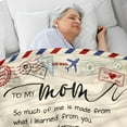thumbnail image 4 of Gifts for Mom from Daughter, Son - Mothers Day, Valentines Day, Christmas, Birthday Gifts for Mom, Mama, Bonus Mom, Mother in Law, Stepmom Gift Ideas - Fleece Throw Blankets 50x60 in, 4 of 6