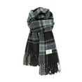 thumbnail image 3 of XUNKUSGA Scarf for Women Cold Weather Warm Knit Thick Plaid Check Winter Scarf Fashion Neck Scarf for Women Soft Comfortable Scarves for Women Blue, 3 of 3
