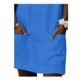 thumbnail image 7 of Women Sleeveless Loose Tank Dresses Casual Loose Beach Sundress Plain Pocket Short Mini Dress Ladies Summer Fashion Long Tunic Tops, 7 of 7