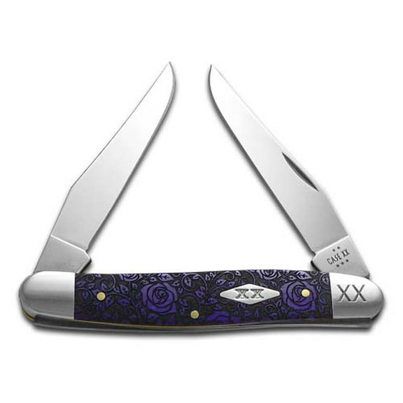 Case XX Knives Muskrat Ultra Violet Roses Stainless 1/500 Pocket Knife