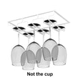 thumbnail image 3 of sweethay Soporte para copas de vino, colgador para restaurante de Hotel de hierro, colgador debajo del armario, estante para copas de champán, estante de Cocina y Comedor Blanco sweethay HA065562-01, 3 of 7