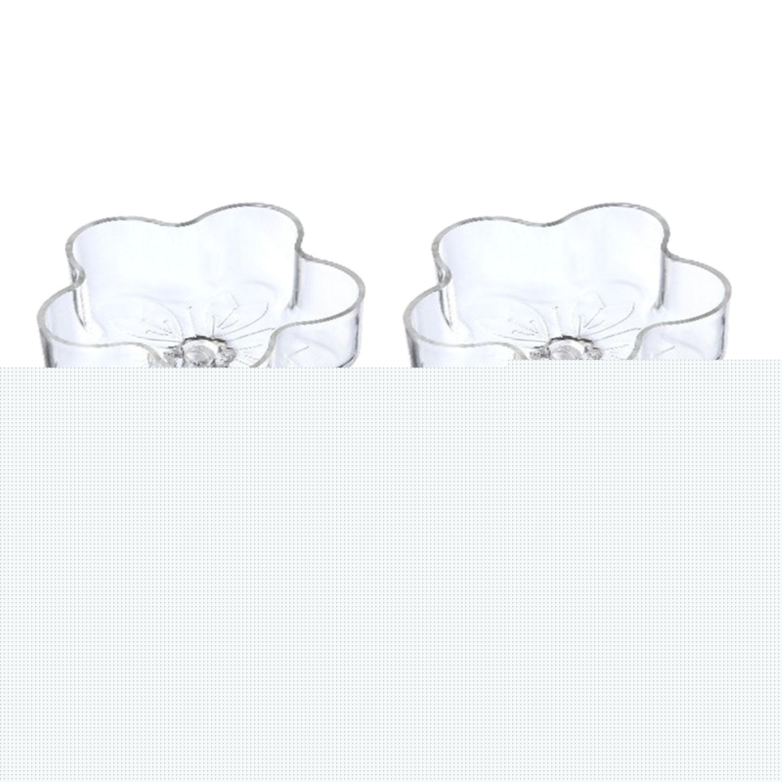2 platos de alimentación de acrílico para camarones de , fáciles de instalar, bandeja de alimentación para pecera, plato de comida de tamaño Flor de cinco pétalos