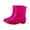 Hot Pink, variant on Womens Rain Boots Slip Durable Adult Booties Stylish Transparent Rain Shoes Waterproof Rubber Boots Women Black 41