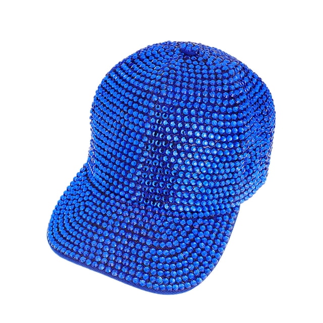 Top Headwear Women's Full Sparkle Rhinestone Gem Bling Baseball Cap - Royal