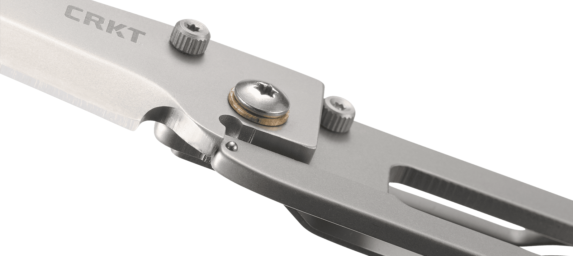 CRKT K.I.S.S. Everyday Carry EDC Pocket Folding Knife with Frame Lock: Stainless Steel Plain Edge Blade, Stainless Steel Handle, 5500