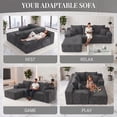 thumbnail image 5 of Gewnee 107.8" Boneless Couch, Cloud Couch Modular Sectional Sofa, L-Shaped Boneless Couches for Living Room, Deep Seat Sleeper Sofa,Required No Assembly,Gray, 5 of 8