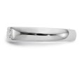 thumbnail image 3 of Solid 14K White Gold Five Stone Diamond Channel Set Wedding Band Ring Size 5.5 (.7 cttw.), 3 of 7