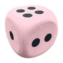 QianGlow Large 3.15 Inch EVA Foam Dice, Soft Rounded Corner Dice for Party Games Teaching & Board Games, Portable Party Decoration Prop, Gift for Game Lovers-Pink