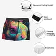 thumbnail image 3 of Yiaed Colorful Patterned Rabbit Print Men's Soft Cotton Boxer Shorts Breathable Boxers Underwear Moisture-Wicking Underwear Stretch Boxer Briefs for Man-Large, 3 of 5
