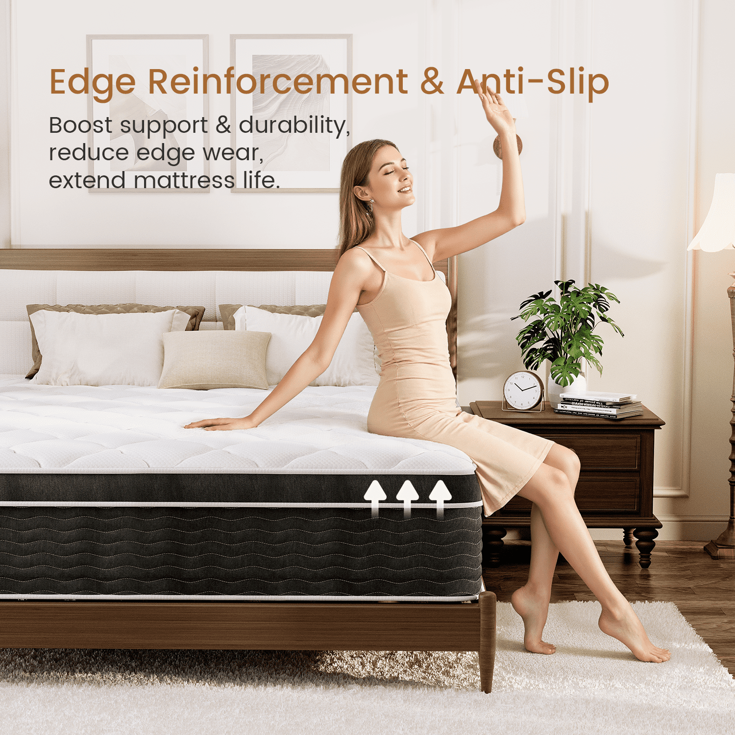 VQRking Cal King Mattress,12 inch Hybrid Cooling Gel Memory Foam Mattress in a Box,Medium,Comfort Sleep,Pressure Relief&Motion Isolation,Adult