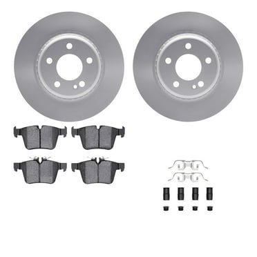 Dynamic Friction Company Rear Geospec Brake Rotors with 5000 Euro Ceramic Brake Pads includes Hardware 4612-63062