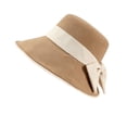 thumbnail image 4 of Women Bow‑Knot Bucket Sun Hat Split‑Back Design Wide Brim UV Protection Fisherman Cap Casual Travel Beach Outdoor Spring Summer Sun‑Shade Head‑Accessory, 4 of 5