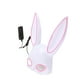 thumbnail image 5 of Máscara de mascarada de conejo lindo plástico blanco con máscara de conejo de media cara de luz fría EL para club nocturno, 5 of 8