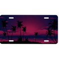 thumbnail image 1 of Sunset Pink Metal License Plate, 1 of 1