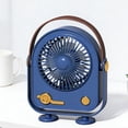 thumbnail image 4 of Floleo Upgraded Retro Desktop Fan, Portable Handheld USB Rechargeable Fan, Vintage Style Cooling Fan for Home Office Outdoor, Gift Idea with 3 Speeds, 4 of 7