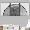 thumbnail image 2 of IDEA4WALL Framed Canvas Print Wall Art Set Black White High Contrast Wood Tree Rings Nature Photography Modern Art Rustic Scenic Relax/Calm for Living Room, Bedroom, Office - 16"x24"x3 Black, 2 of 5