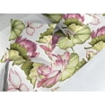thumbnail image 2 of Floral Bed Runner Set, Lotus Petals and Leaves Pattern Exotic Flowers Water Lilies Blooming Art, Decorative Bedding Scarf & 2 Pillow Shams for Hotels Homes, Queen, Pink and Olive Green, by Ambesonne, 2 of 3