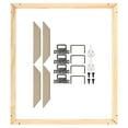 thumbnail image 1 of Unique Bargains Canvas Stretcher Bars Kit, 20x12 Inch Rectangle Solid Wood Frame for Paint, Prints, Oil Paintings, Wood Color, 1 of 5