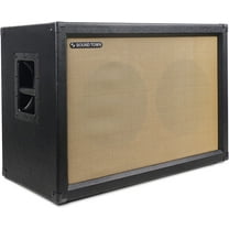 Sound Town 2 x 12 Guitar Speaker Cabinet, Birch Plywood, Black Tolex, Wheat Cloth Grille (GUC212BK)
