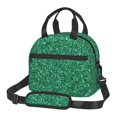 thumbnail image 1 of Fotbe Green Glitter Bolsa de Almuerzo con Estampado, Lonchera Aislada, Contenedores de Comida Reutilizables Tipo Cooler a Prueba de Fugas, 1 of 7