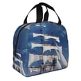 thumbnail image 2 of Easygdp Moonlit Night Sea Sailboat Bolsa Térmica Premium - Tela Oxford Impermeable, Gran Capacidad, Bolsillo Frontal, Unisex para Trabajo, Escuela, Actividades al Aire Libre y Picnics, 2 of 8
