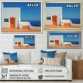 thumbnail image 4 of Designart "Greek Architectural Beauty By The Beach" Port Landscape Floater Framed Wall Art Prints, 4 of 5