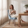 thumbnail image 5 of DONICK Wing-Back Dining Chair,Kitchen & Dining Room,Velvet,Soild Wood,Nailhead Trim(Light Blue,Set of 2), 5 of 10