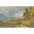 thumbnail image 2 of Tina Blau 24x17 Black Ornate Framed Double Matted Museum Art Print Titled: Malcesine, 2 of 5