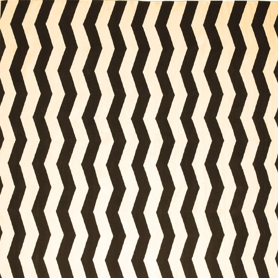 Ahgly Company Indoor Square Abstract Brown Contemporary Area Rugs, 5' Square