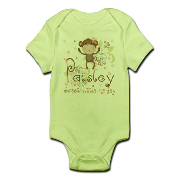 CafePress - Paisley..Sweet Little Monkey Infant Bodysuit - Baby Light Bodysuit