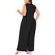 thumbnail image 3 of Mono sin mangas de talla grande para mujer Agnes Orinda, con cuello redondo, pantalones anchos, overoles casuales de verano con bolsillo 2X negro, 3 of 6