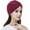 Burgundy, variant on Fabric Turbans for Women Pre Tied Knot Pleated Bonnet for Sleeping Twisted African Turban Head Wraps Elastic Bathing Cap